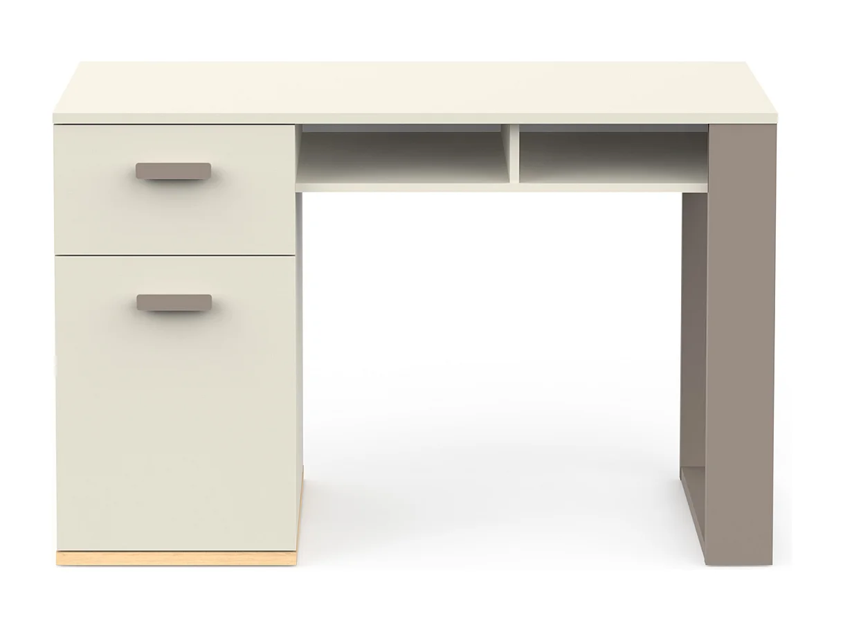 Bureau met 1 deur, 1 lade en 2 open vakken L120 cm - CAMILLIA