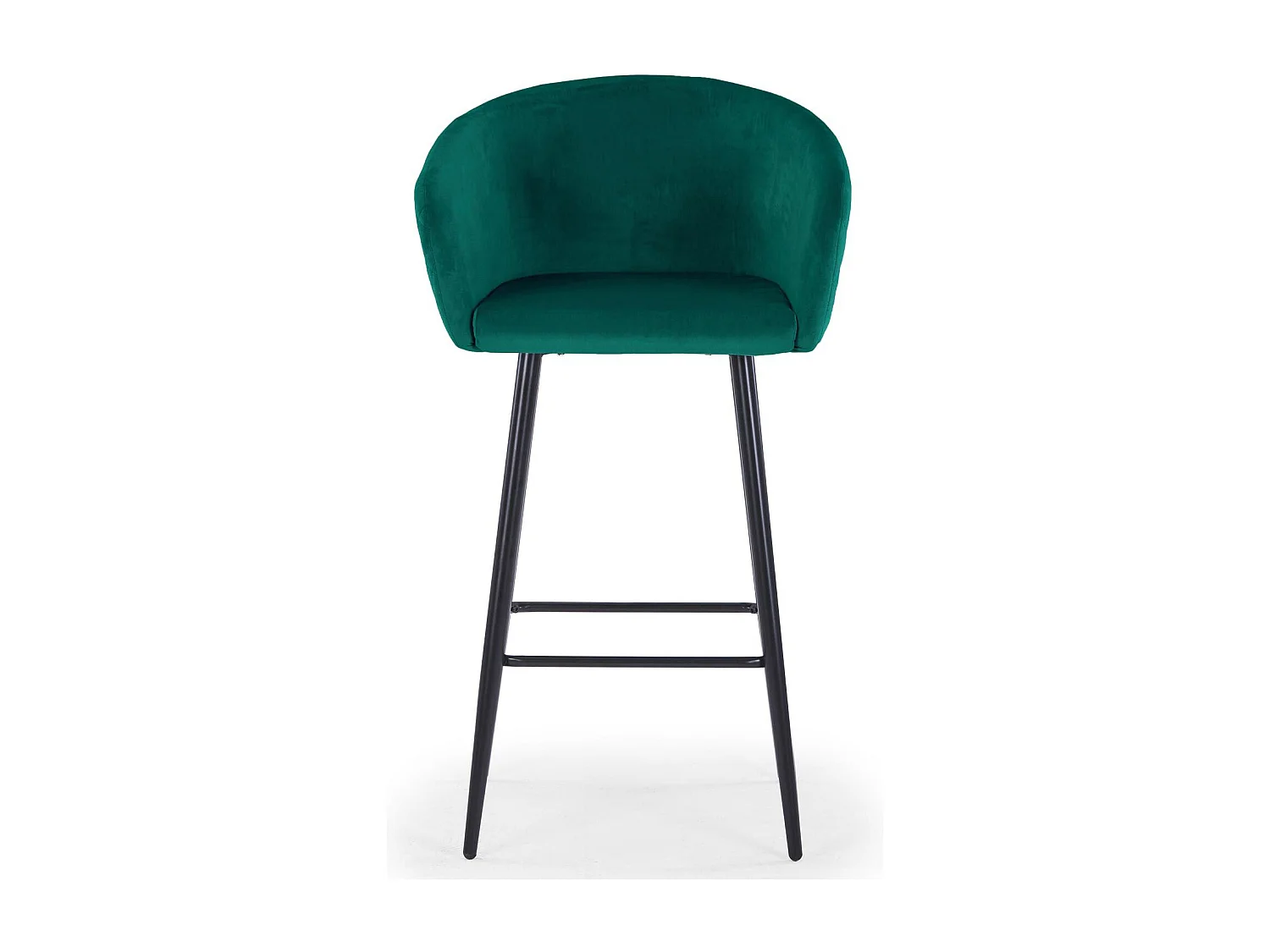 Lot de 2 chaises de bar Bobby Velours Vert
