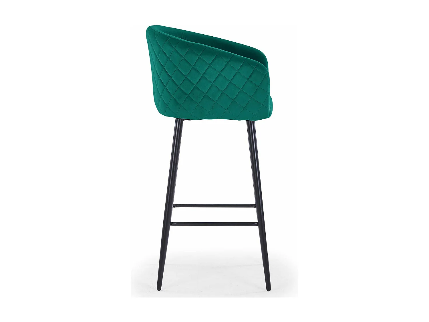 Lot de 2 chaises de bar Bobby Velours Vert