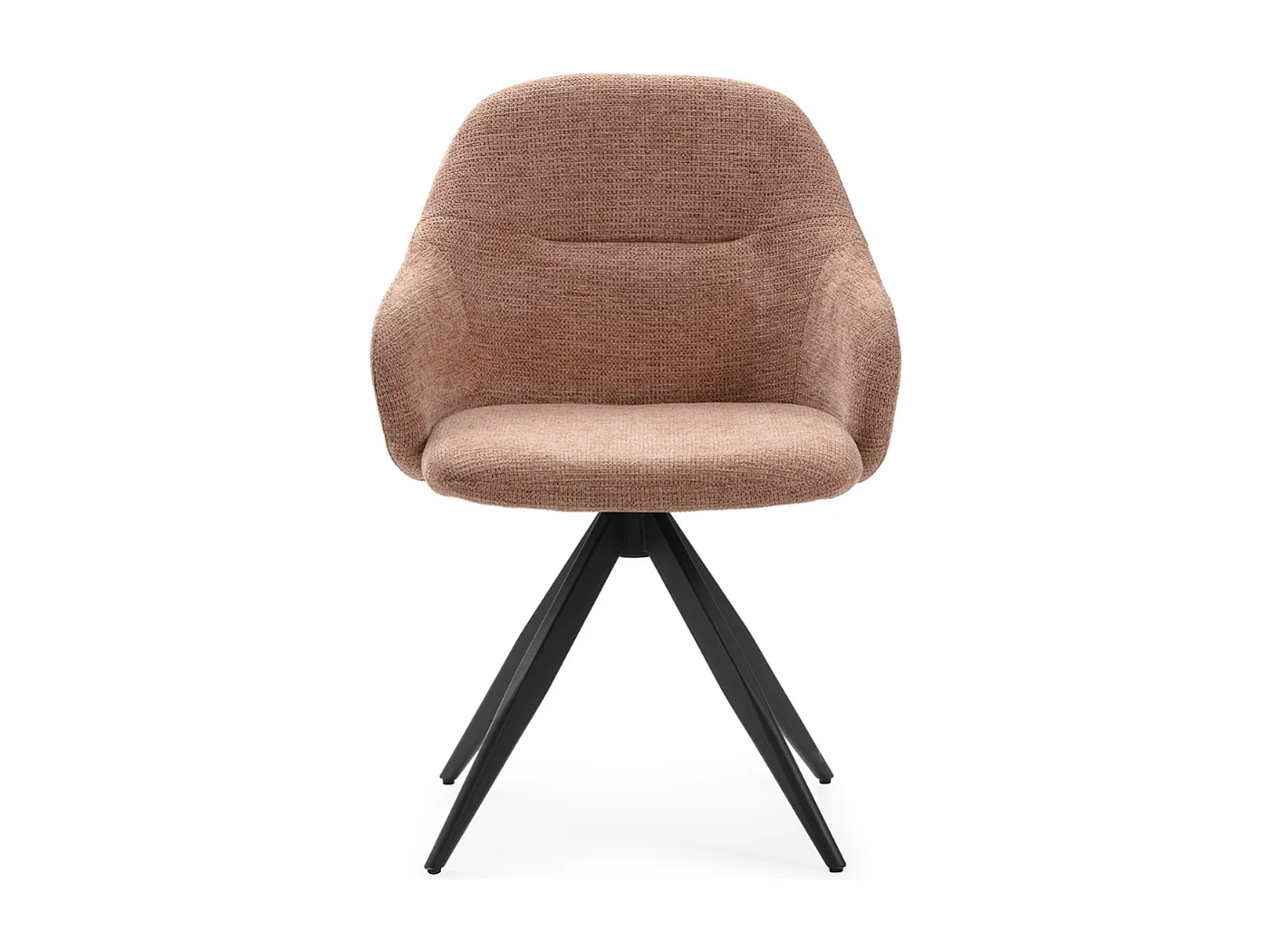 Lot de 2 fauteuils pivotants en tissu avec pieds en métal noir - TAMARA