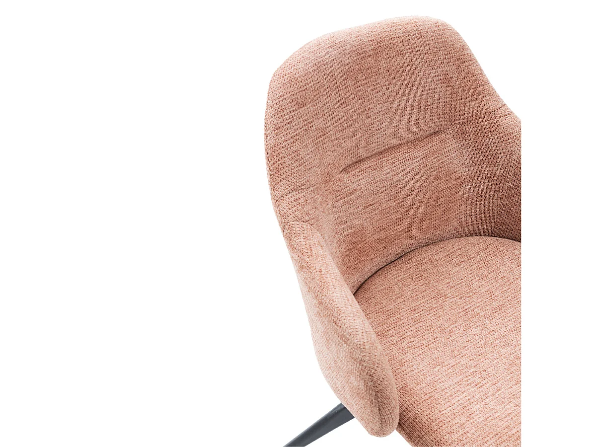 Lot de 2 fauteuils pivotants en tissu avec pieds en métal noir - TAMARA