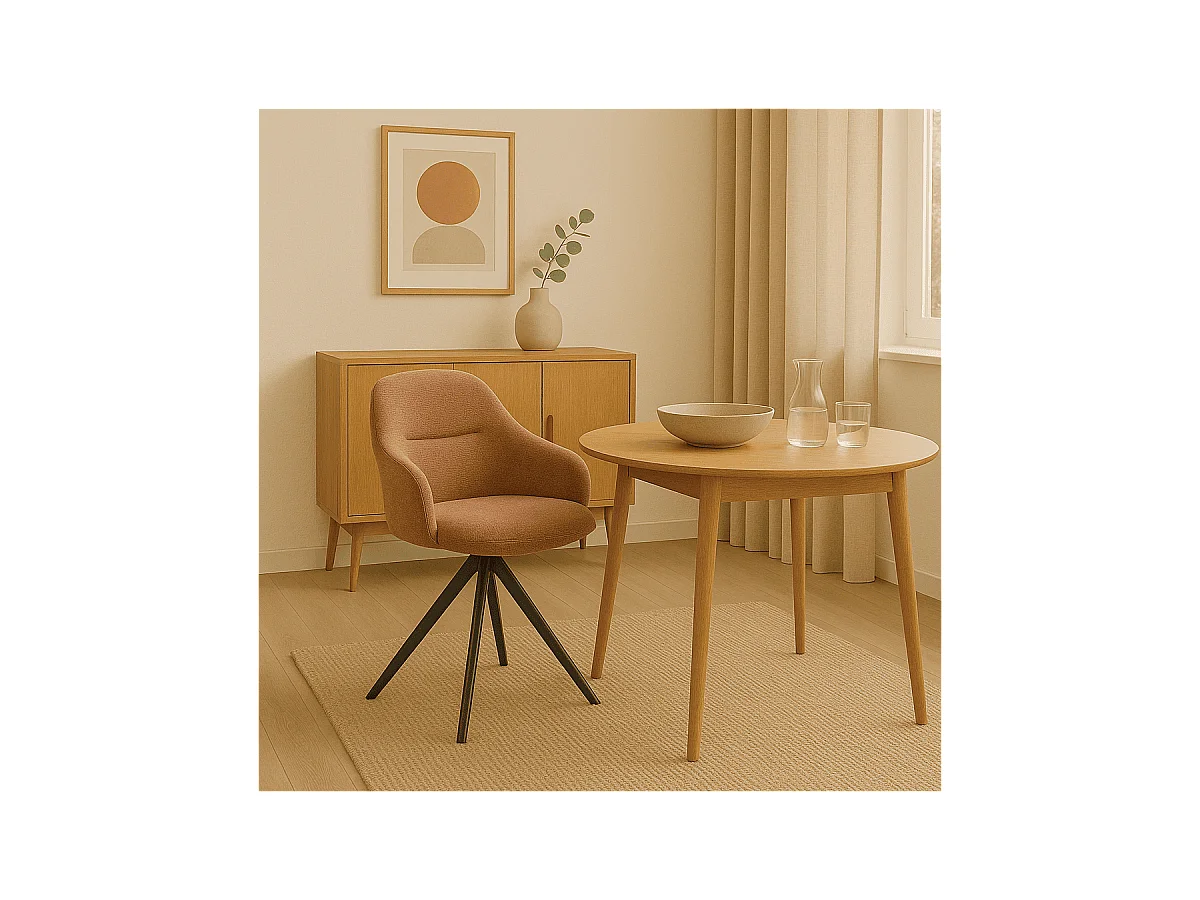 Conjunto de 2 cadeiras giratórias e estrutura metálica 46x47 h84 cm