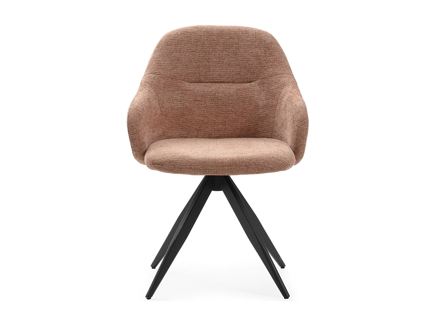 Set di 2 poltrone girevoli in tessuto con gambe in metallo nero - TAMARA