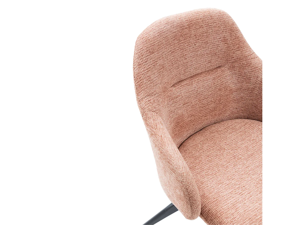 Set di 2 poltrone girevoli in tessuto con gambe in metallo nero - TAMARA