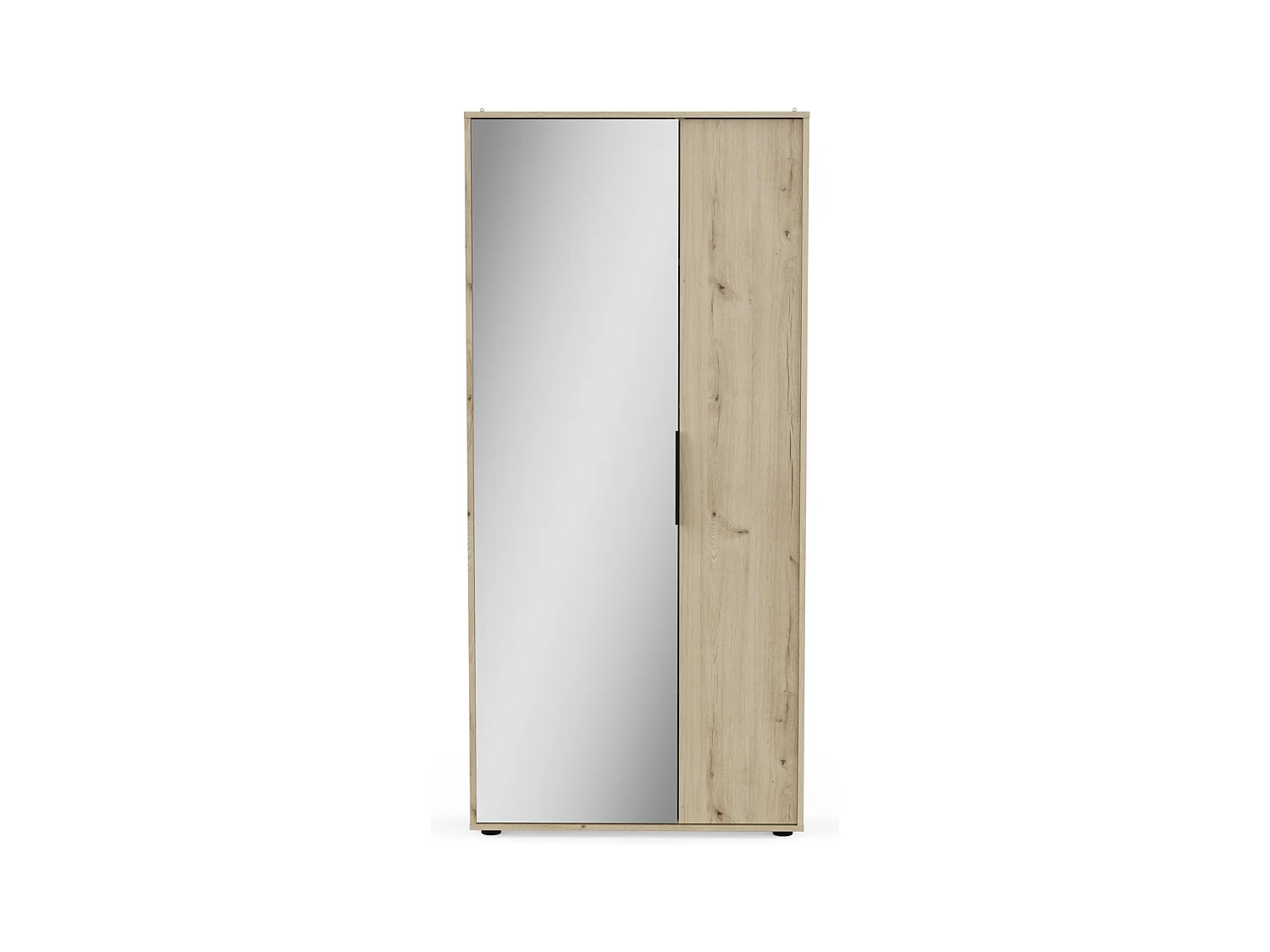 Armoire à chaussures 2 portes et 1 miroir L82,8 cm - EBONY