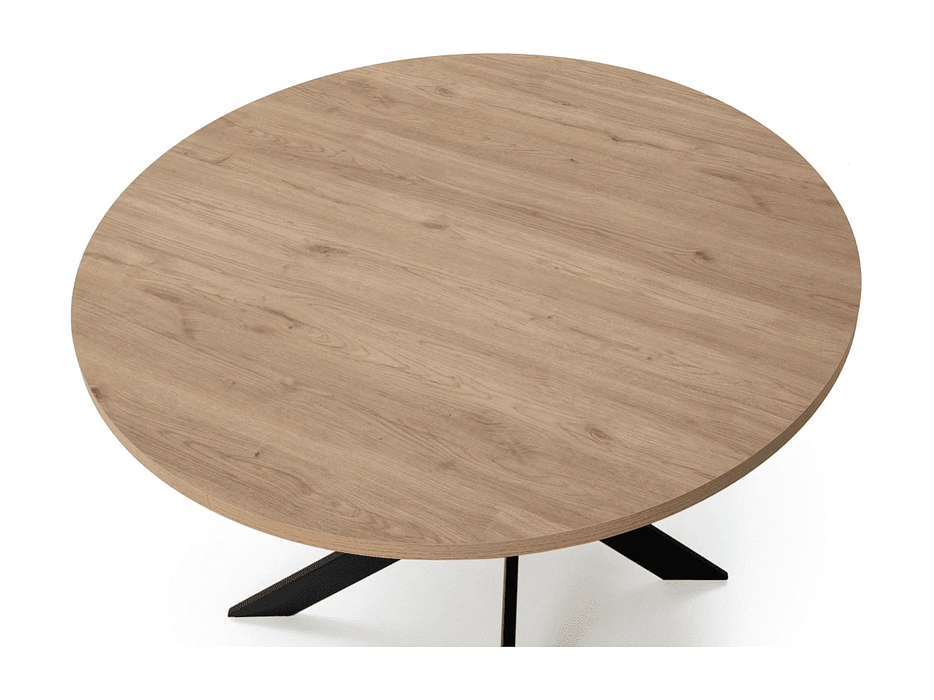 Ronde tafel met witte metalen poten L120 cm - THER