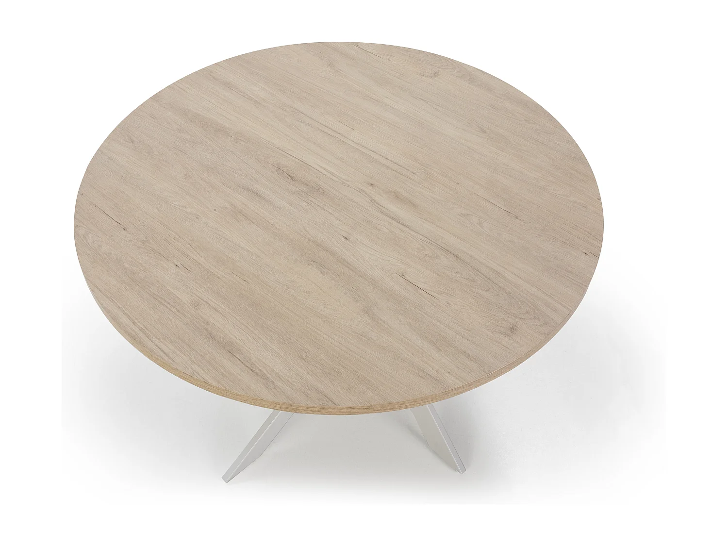 Ronde tafel met witte metalen poten L120 cm - THER