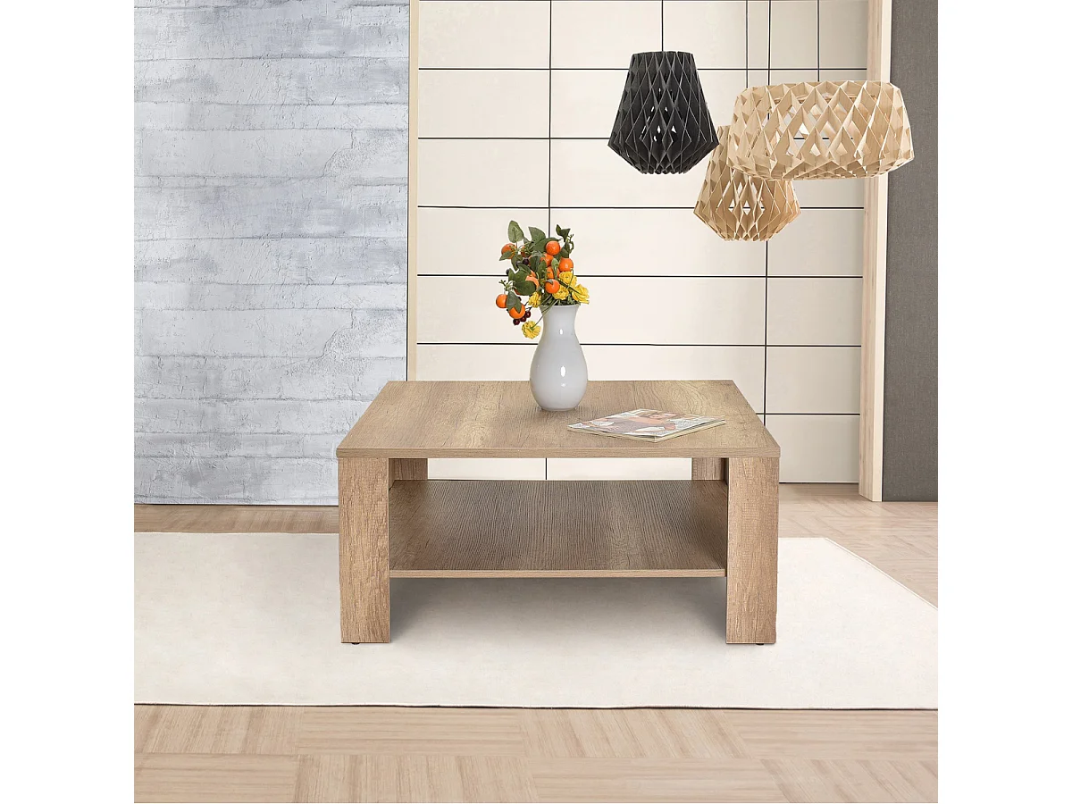 Table basse 1 étagère L90 cm - LENA