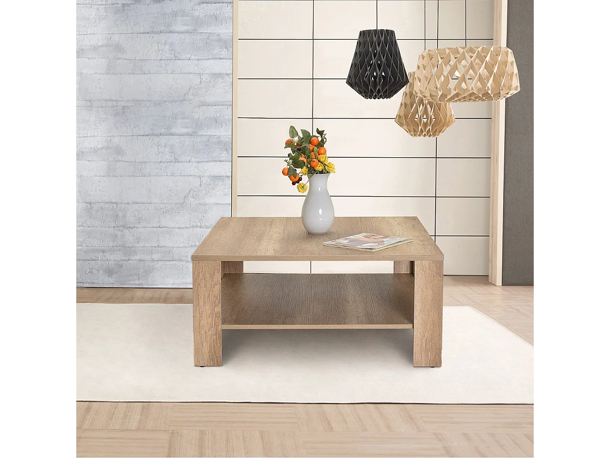 Table basse 1 étagère L90 cm - LENA