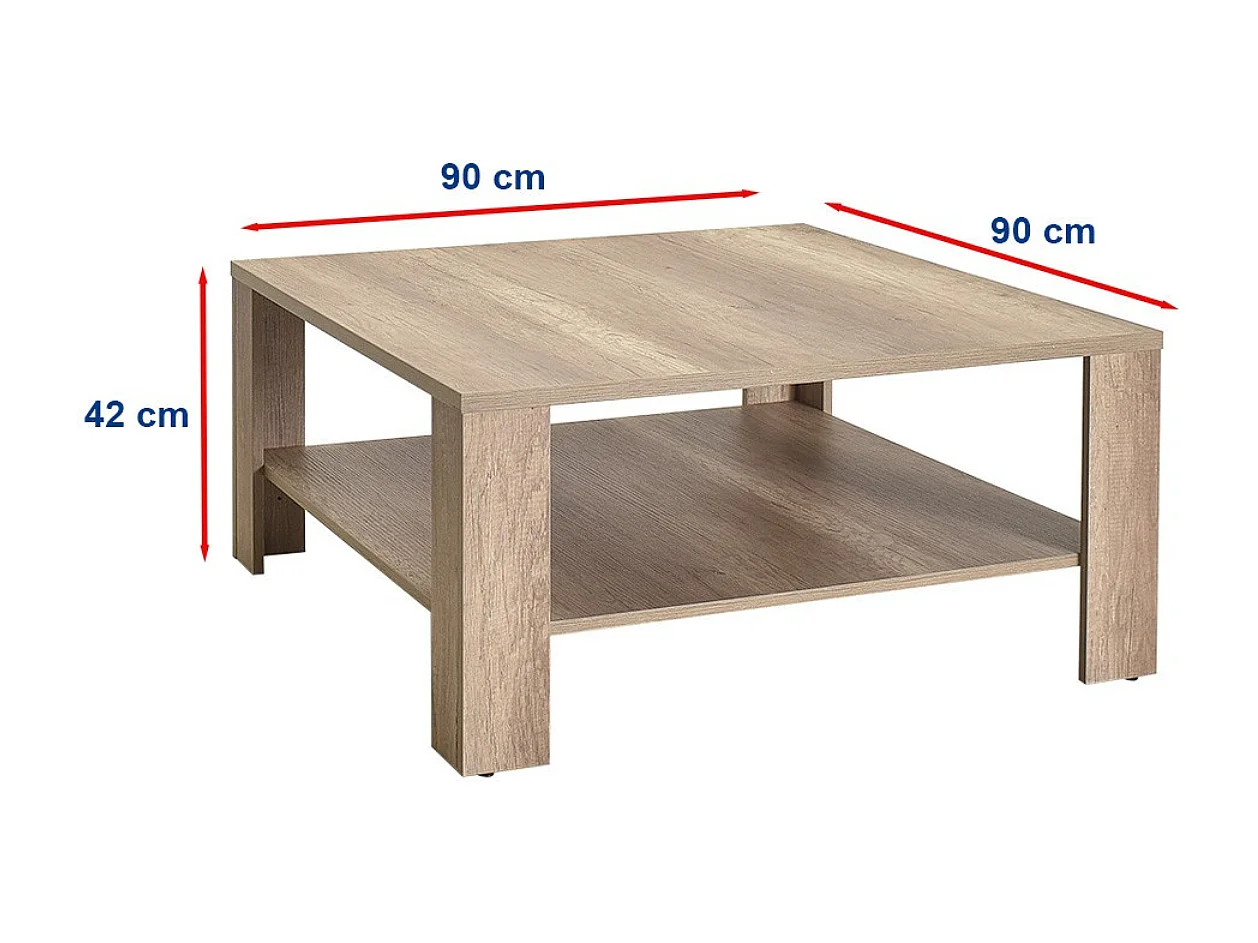 Table basse 1 étagère L90 cm - LENA