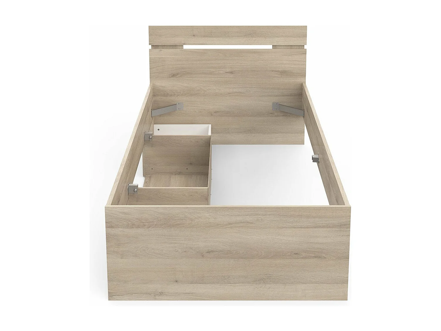 Erwachsenenbett mit 2 Schubladen - MICHIGAN - Eiche - 90 x 200 cm - DEMEYERE
