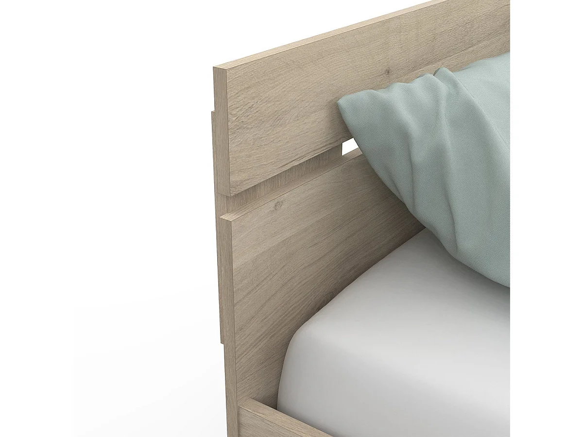 Erwachsenenbett mit 2 Schubladen - MICHIGAN - Eiche - 90 x 200 cm - DEMEYERE