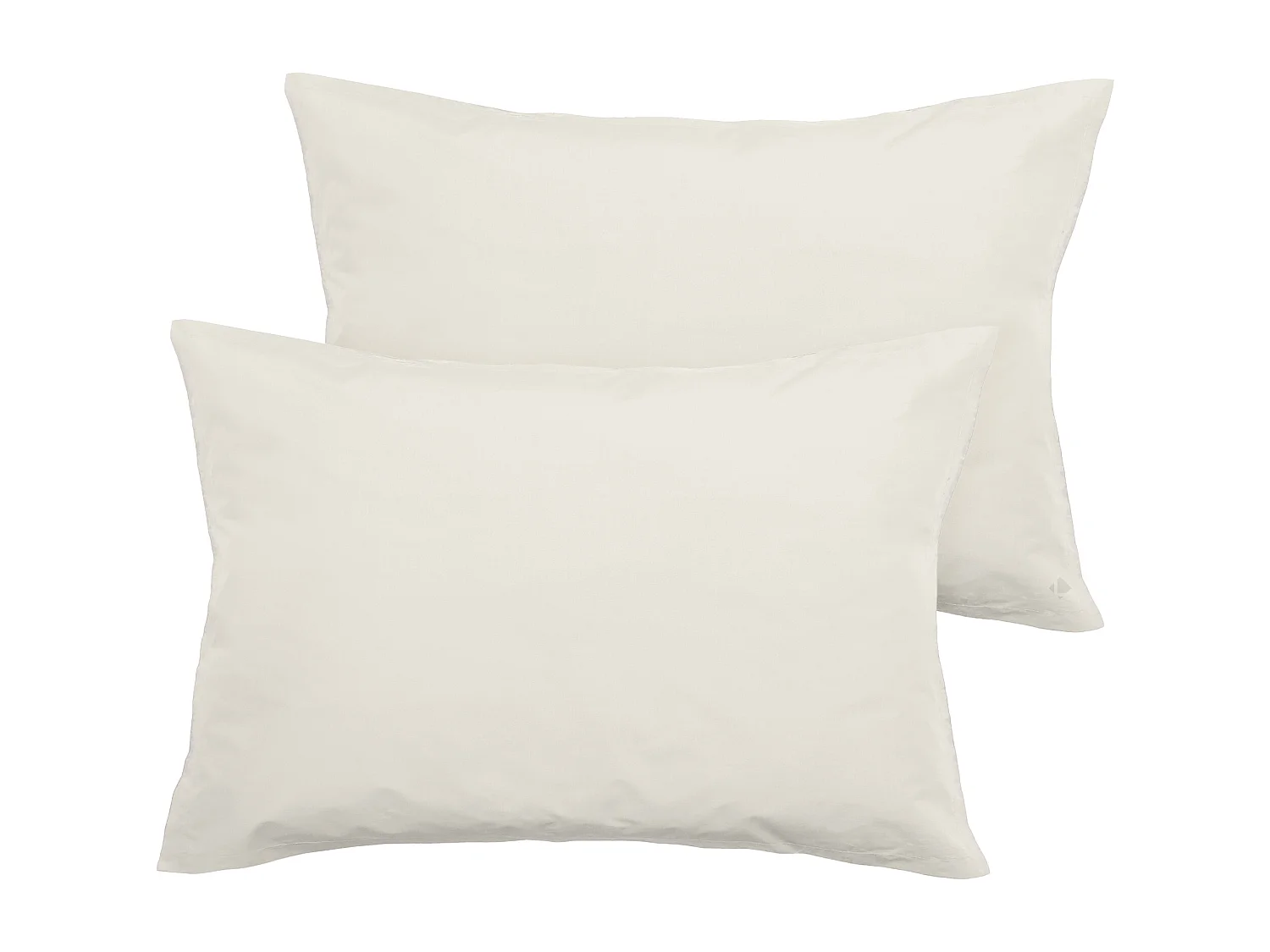 Parure de lit 260x240 cm set 50x70 cm percale MANOIR Ivoire