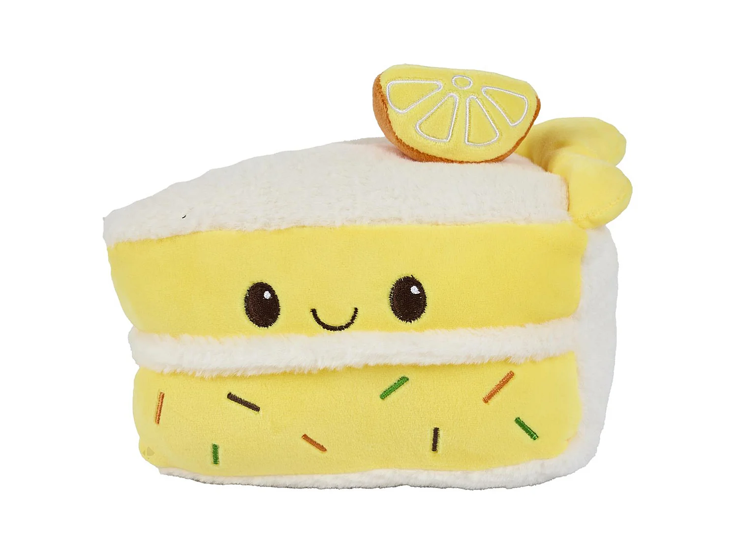 Peluche en polyester forme part de gâteau citron collection CAKE jaune