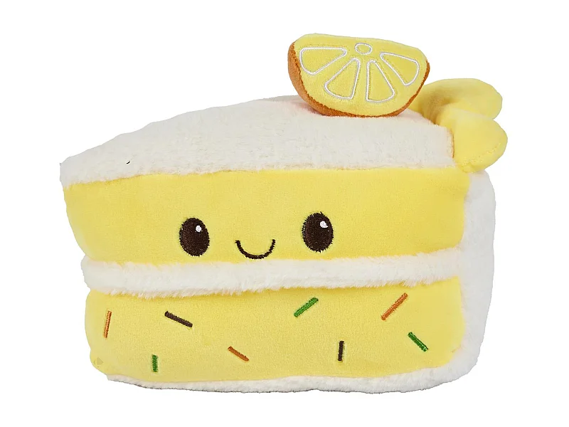 Peluche en polyester forme part de gâteau citron collection CAKE jaune