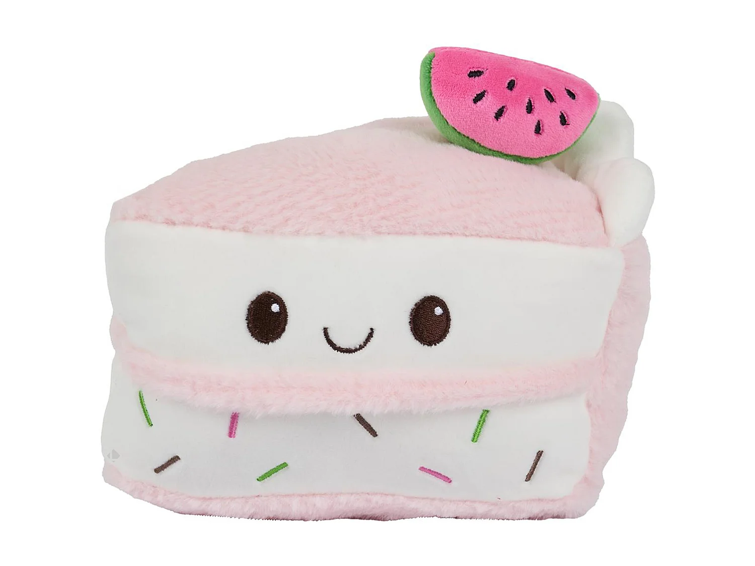 Peluche en polyester forme part de gâteau pastèque collection CAKE rose