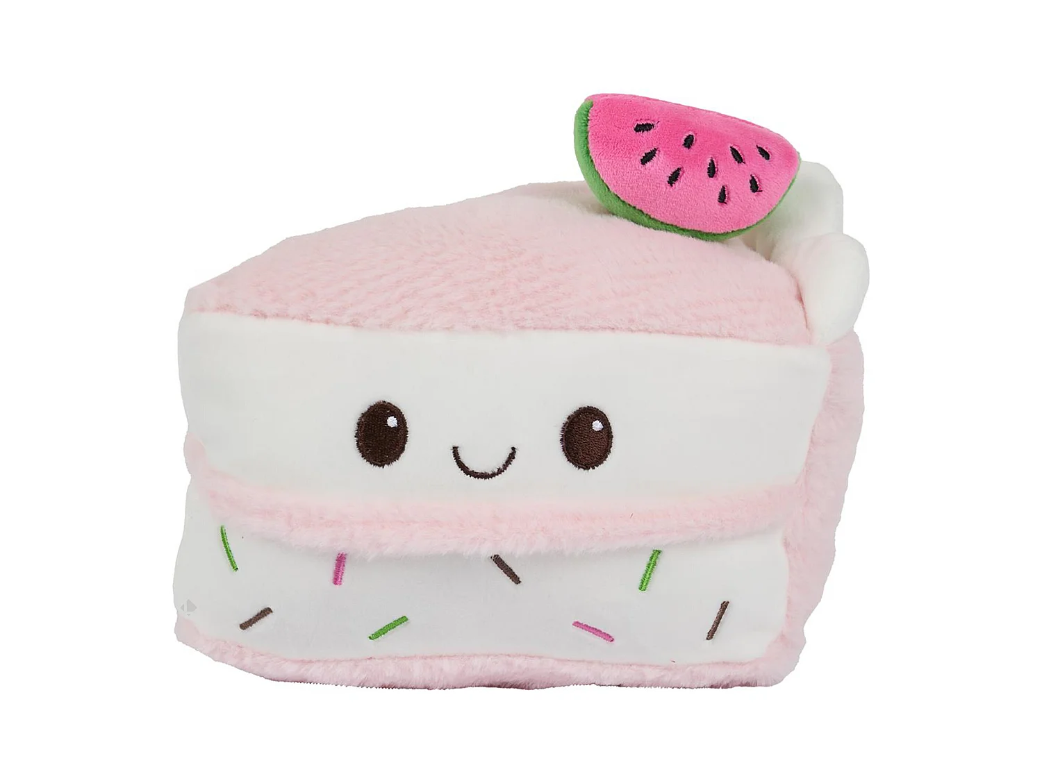 Peluche en polyester forme part de gâteau pastèque collection CAKE rose