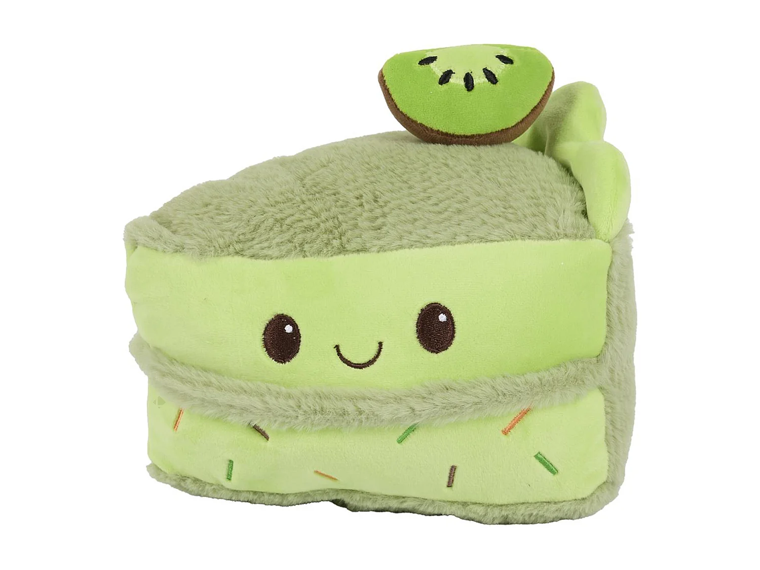 Peluche en polyester forme part de gâteau kiwi collection CAKE vert