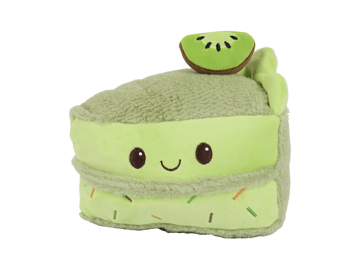 Peluche en polyester forme part de gâteau kiwi collection CAKE vert