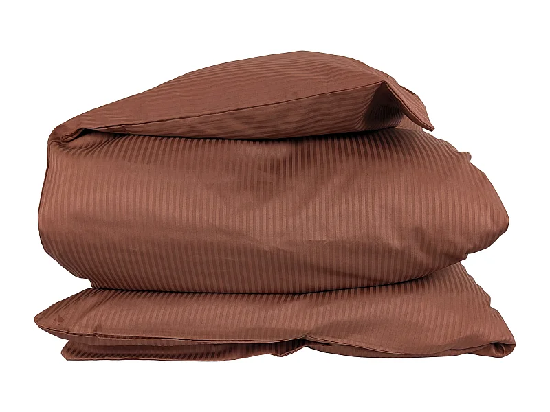 Housse de couette 280x240 cm satin de coton GRAND HÔTEL marron