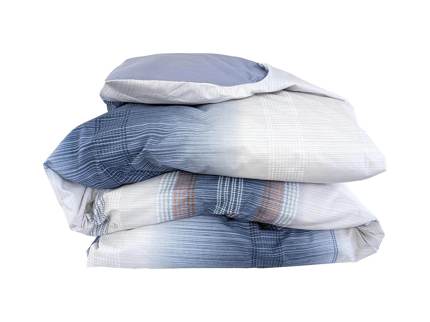 Housse de couette 240x220 cm percale coton ESTEBAN Bleu