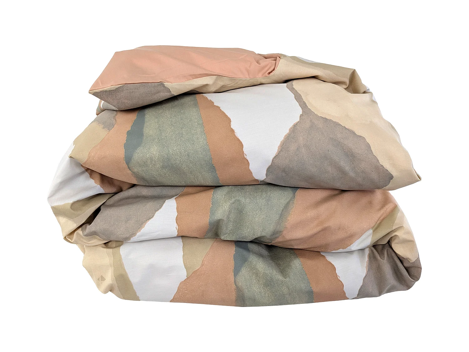 Housse de couette 200x200 cm percale de coton LAND CRAIE multicolore