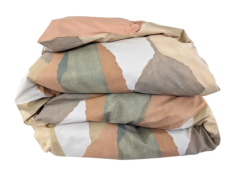 Housse de couette 240x220 cm percale de coton LAND CRAIE multicolore