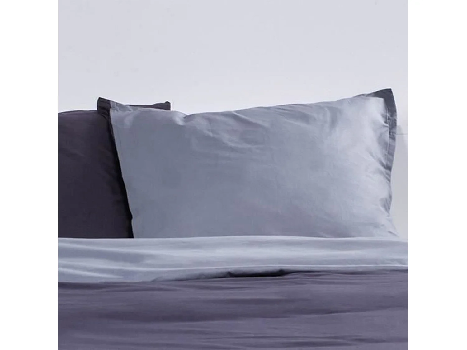 Baumwollbettwäscheset 240 x 260 cm – Zweifarbiges Noa Grey