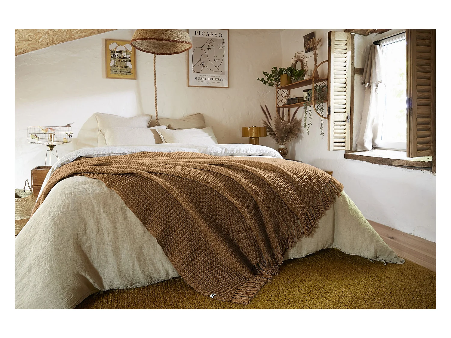 Couvre-lit 240 x 260 cm GABIN Camel