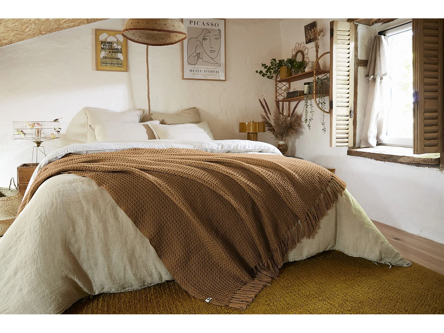 Couvre-lit 240 x 260 cm GABIN Camel