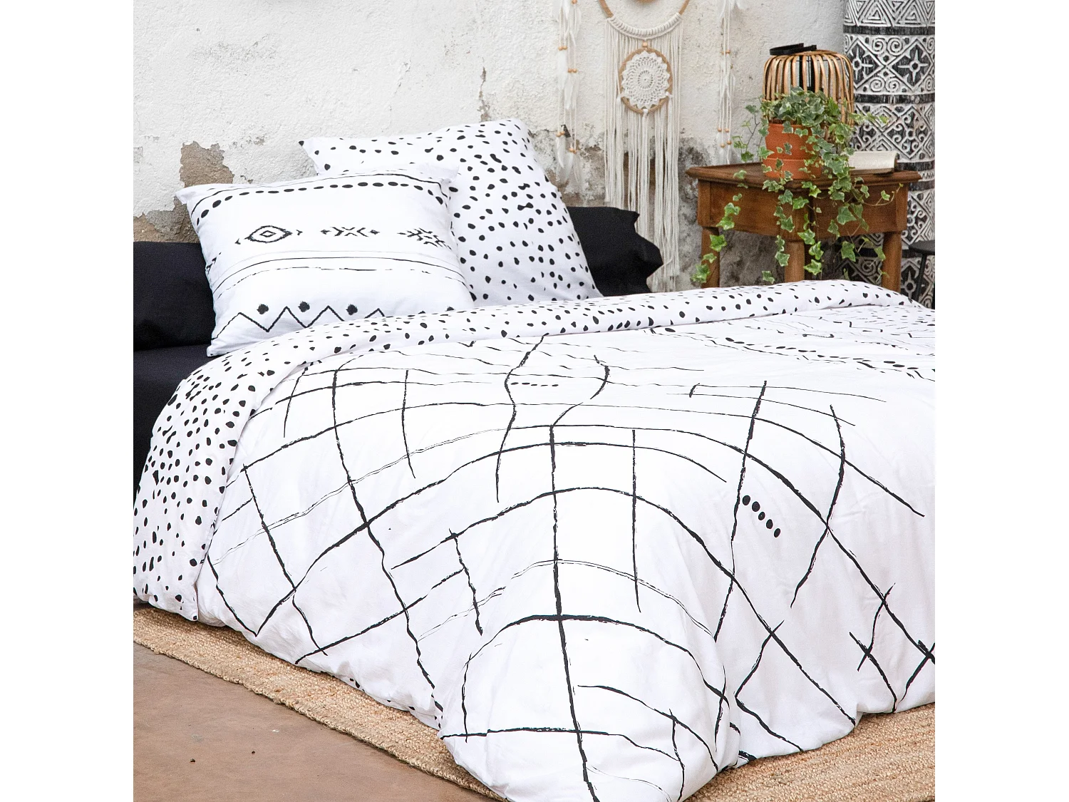 Parure de lit 200 x 200 cm IKAT