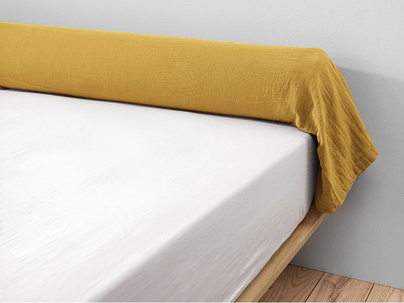 Taie de traversin 85 x 185 cm GAÏA Safran