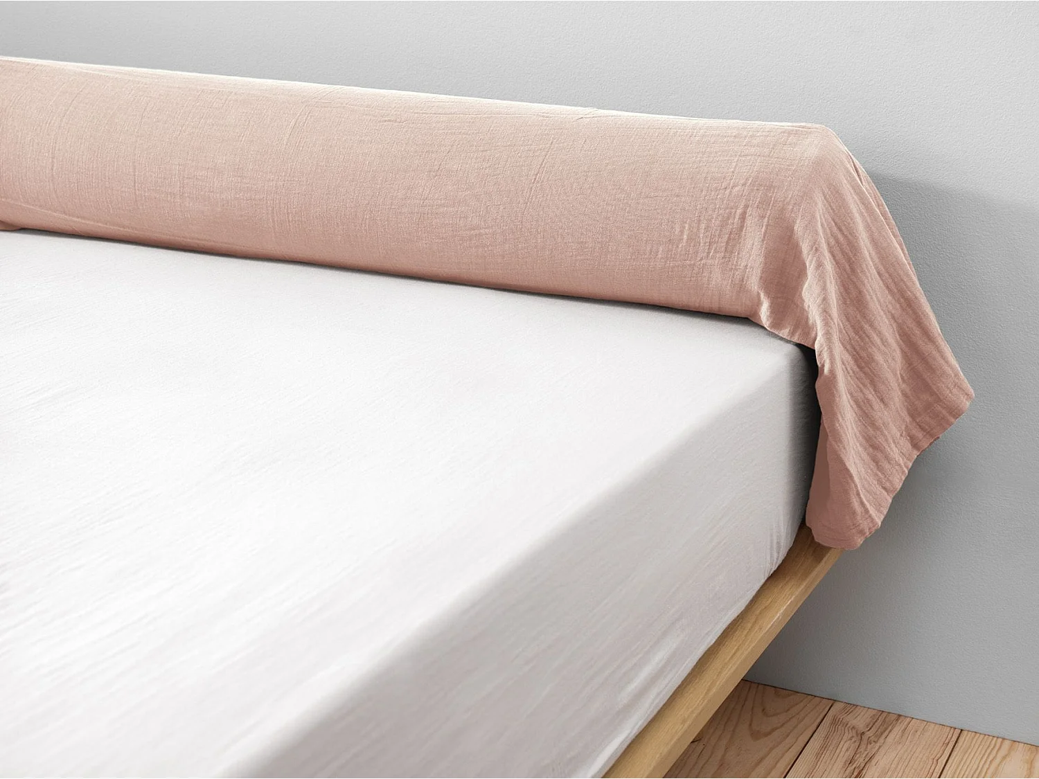 Taie de traversin 85 x 185 cm GAÏA Guimauve