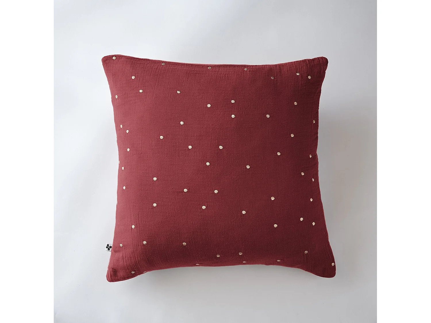 Taie d'oreiller 60 x 60 cm GAÏA CHIC Lie de vin