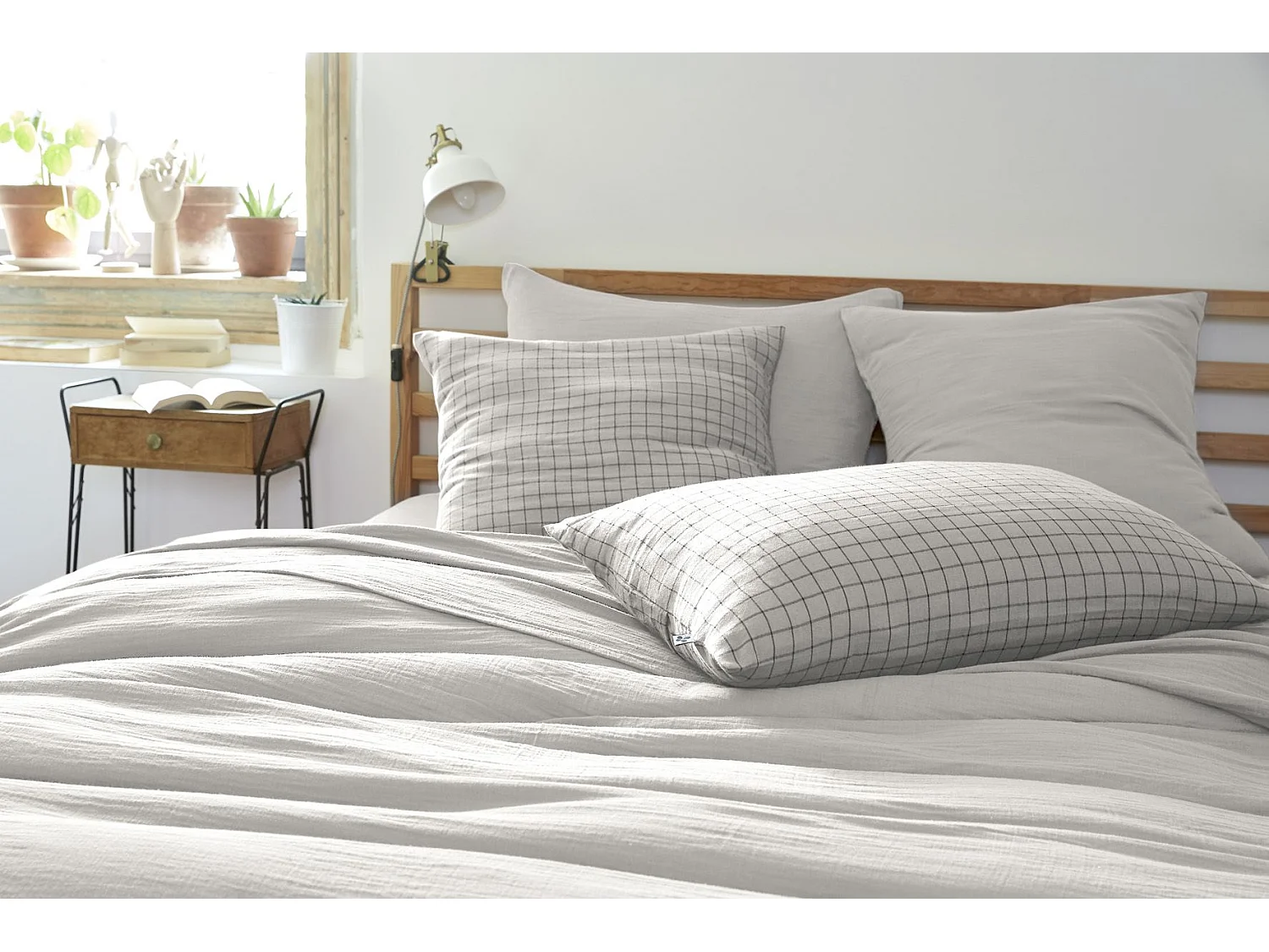 Taie d'oreiller 60 x 60 cm GAÏA MIX Nuage