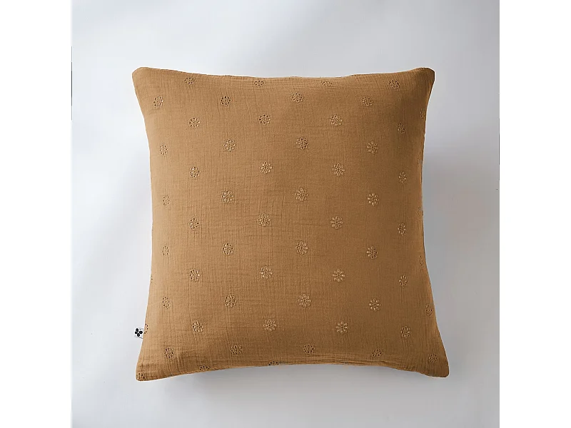Taie d'oreiller 60 x 60 cm GAÏA BOHO Camel