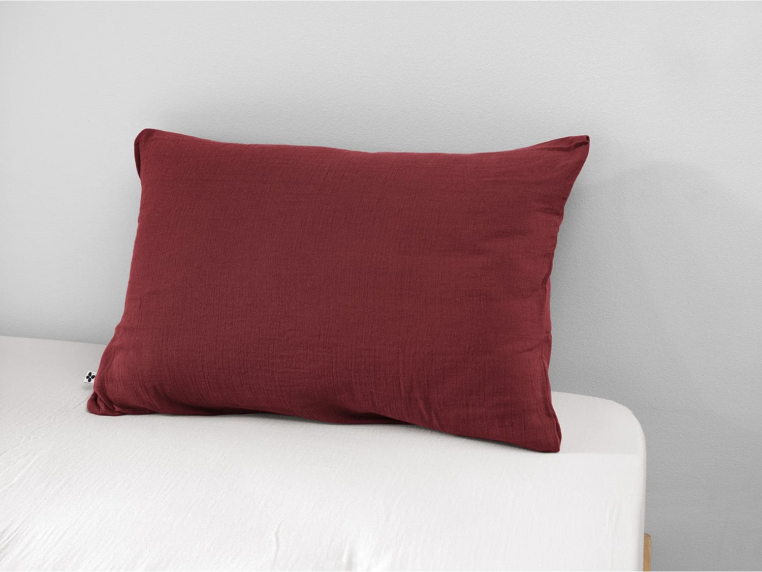 Taie d'oreiller 50 x 70 cm GAÏA Lie de vin