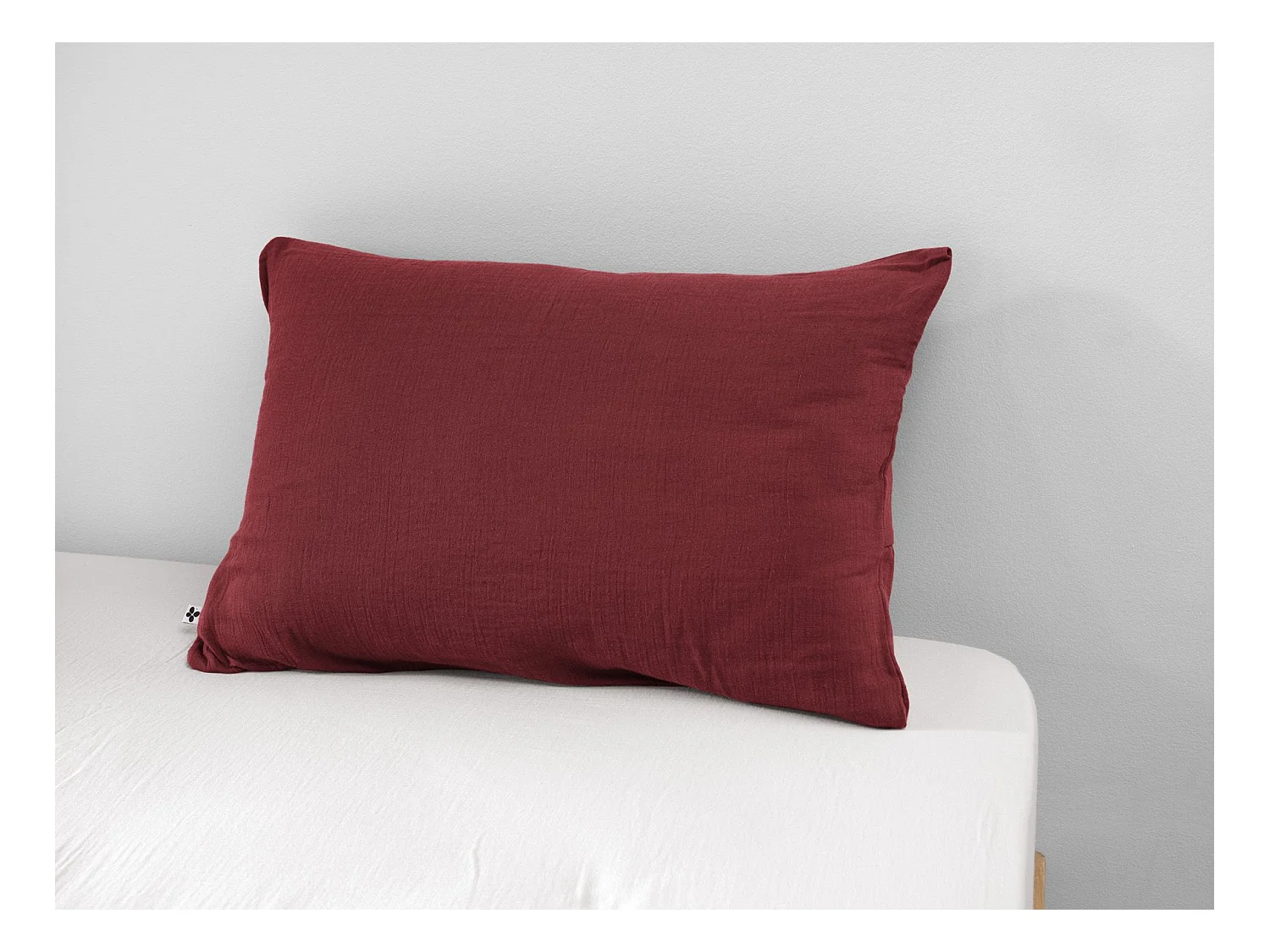 Taie d'oreiller 50 x 70 cm GAÏA Lie de vin