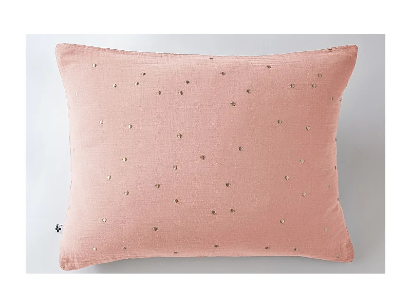 Taie d'oreiller 50 x 70 cm GAÏA CHIC Rose pêche