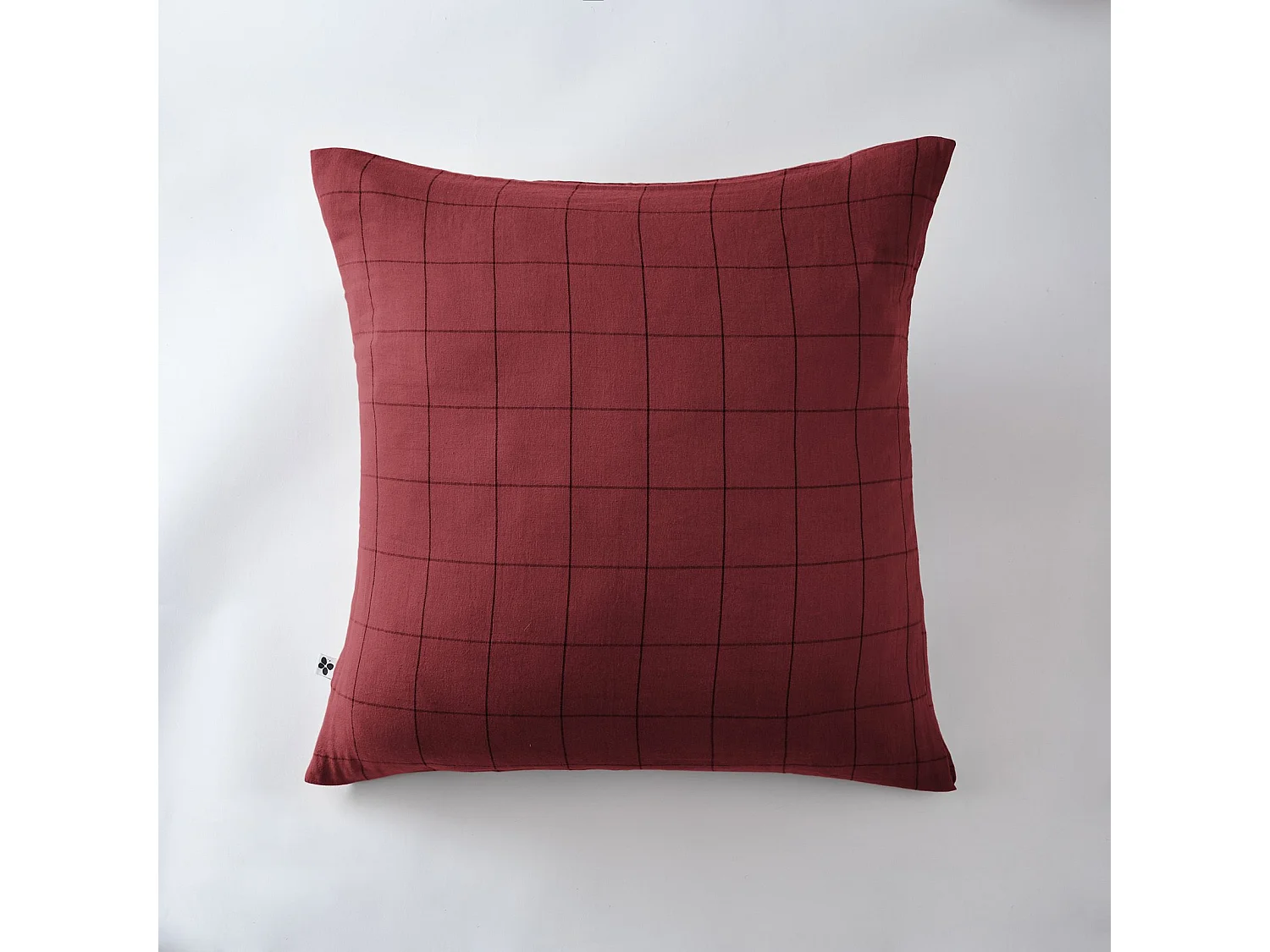 Taie d'oreiller 60 x 60 cm GAÏA MATCH Lie de vin