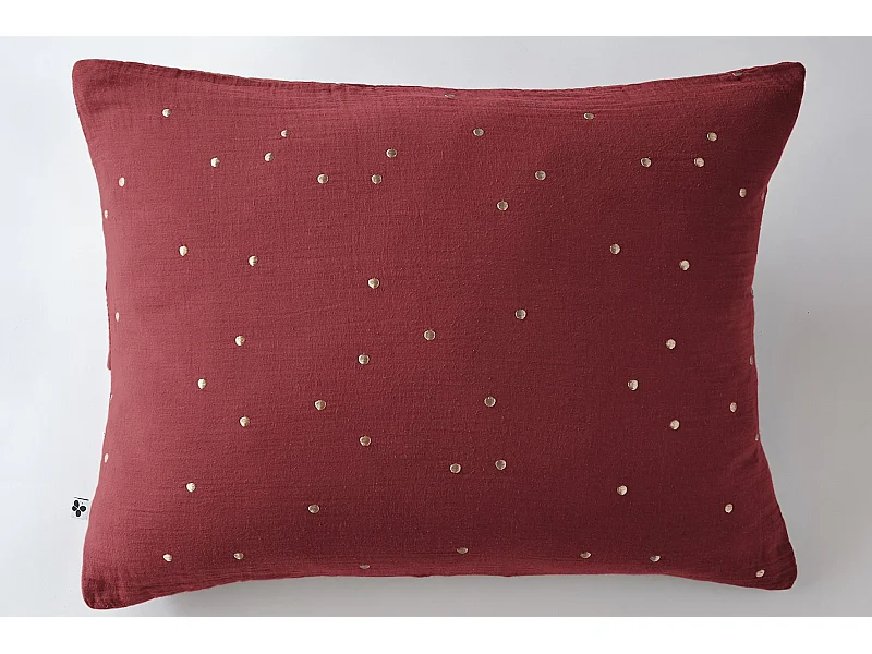 Taie d'oreiller 50 x 70 cm GAÏA CHIC Lie de vin