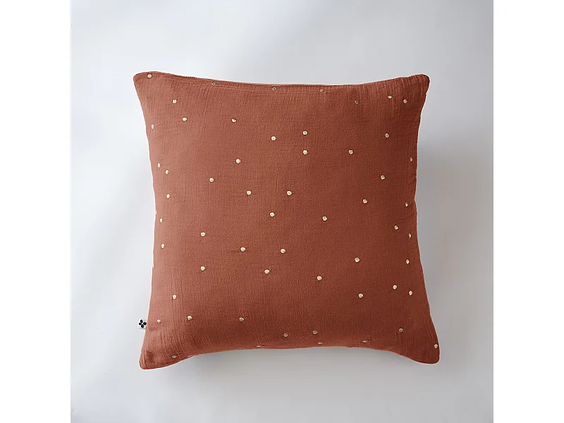 Taie d'oreiller 60 x 60 cm GAÏA CHIC Terracotta