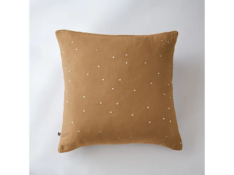 Taie d'oreiller 60 x 60 cm GAÏA CHIC Camel