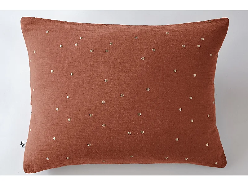 Taie d'oreiller 50 x 70 cm GAÏA CHIC Terracotta