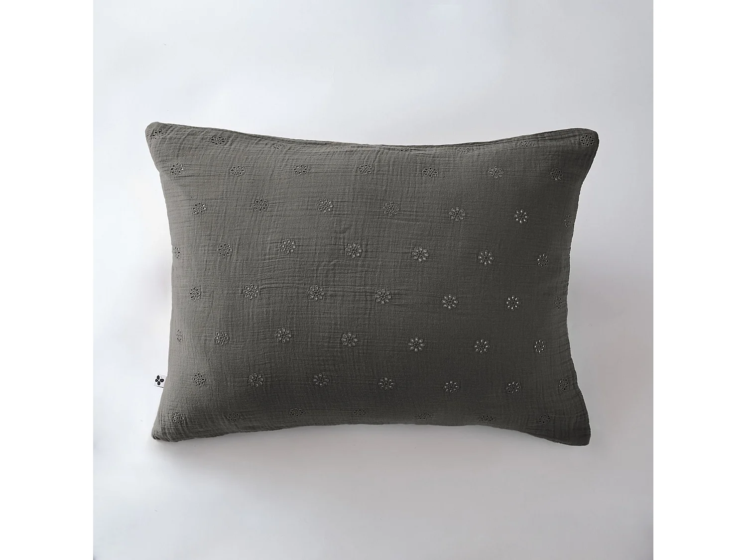 Taie d'oreiller 50 x 70 cm GAÏA BOHO Granit