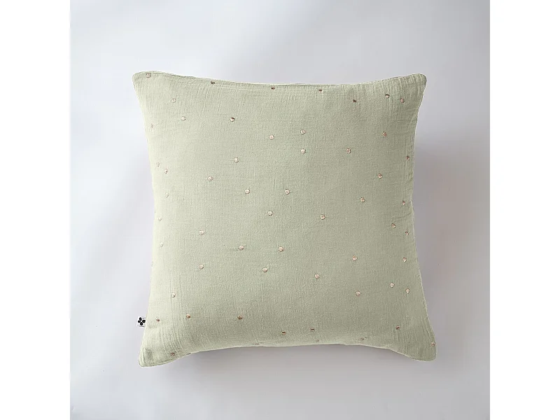 Taie d'oreiller 60 x 60 cm GAÏA CHIC Vert d'eau