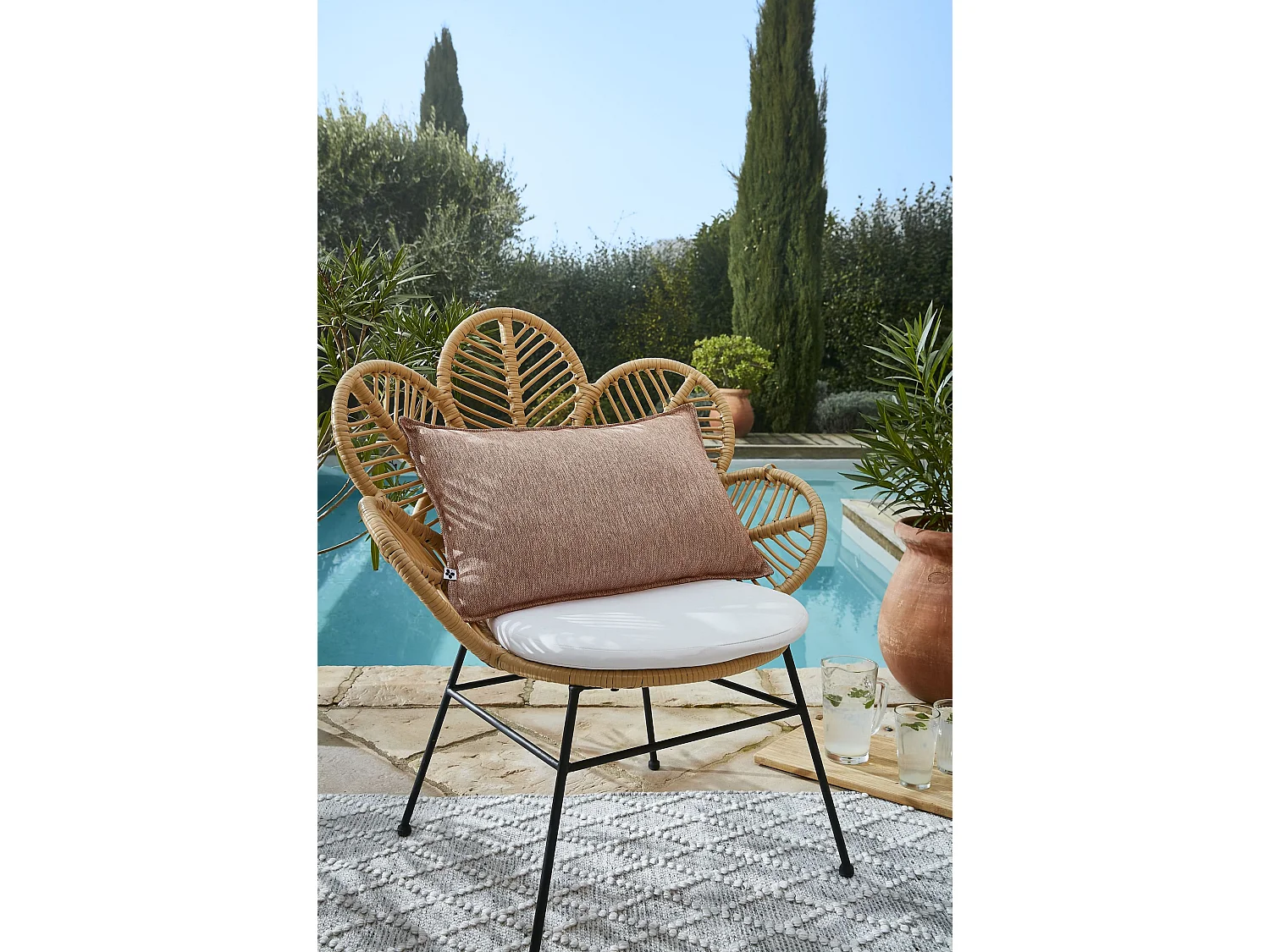 Housse de Coussin 40 x 60 cm NAÏA Corail