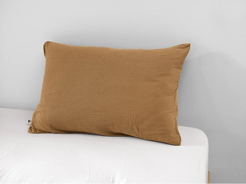 Taie d'oreiller 50 x 70 cm GAÏA Camel