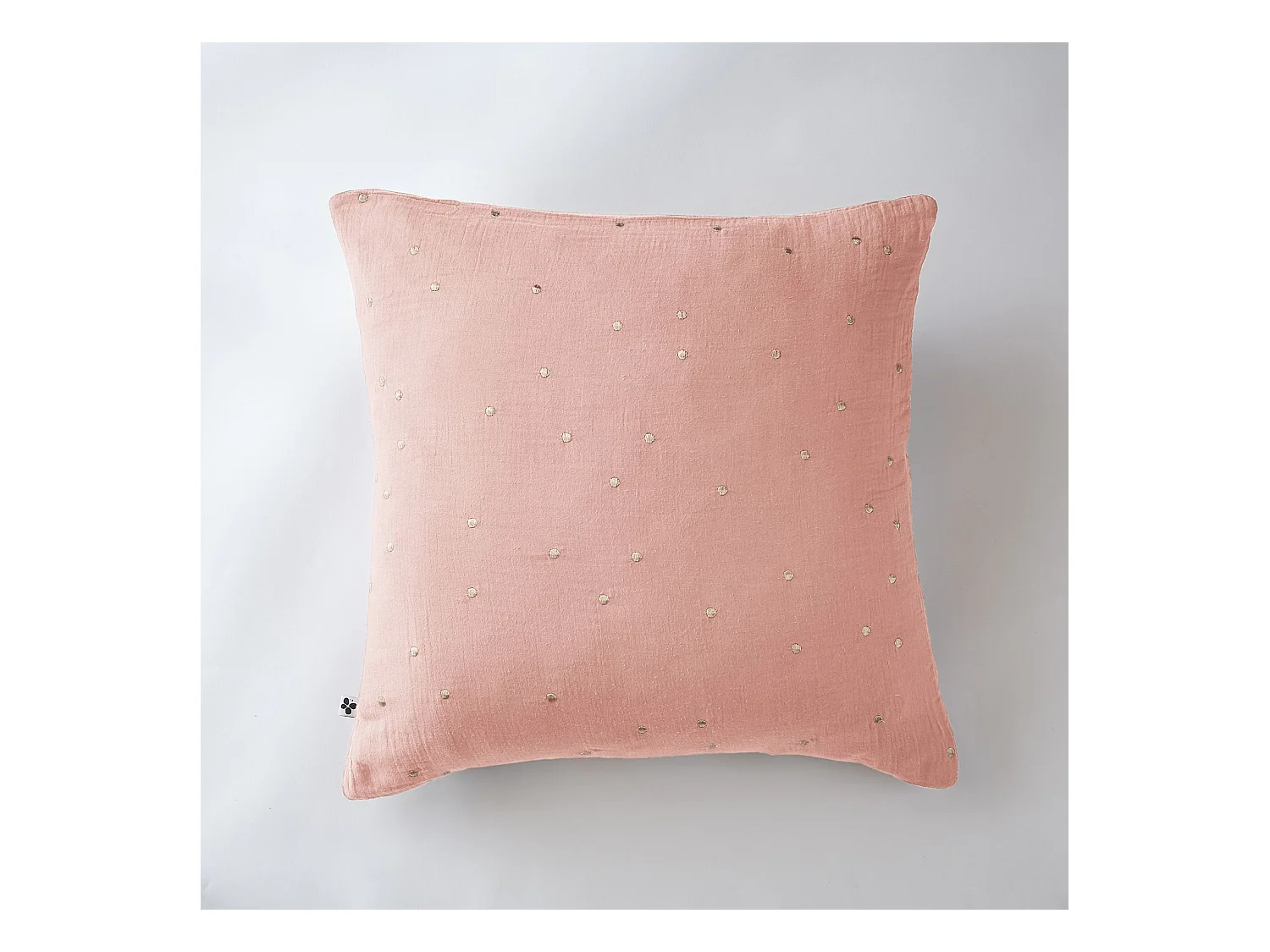 Taie d'oreiller 60 x 60 cm GAÏA CHIC Rose pêche