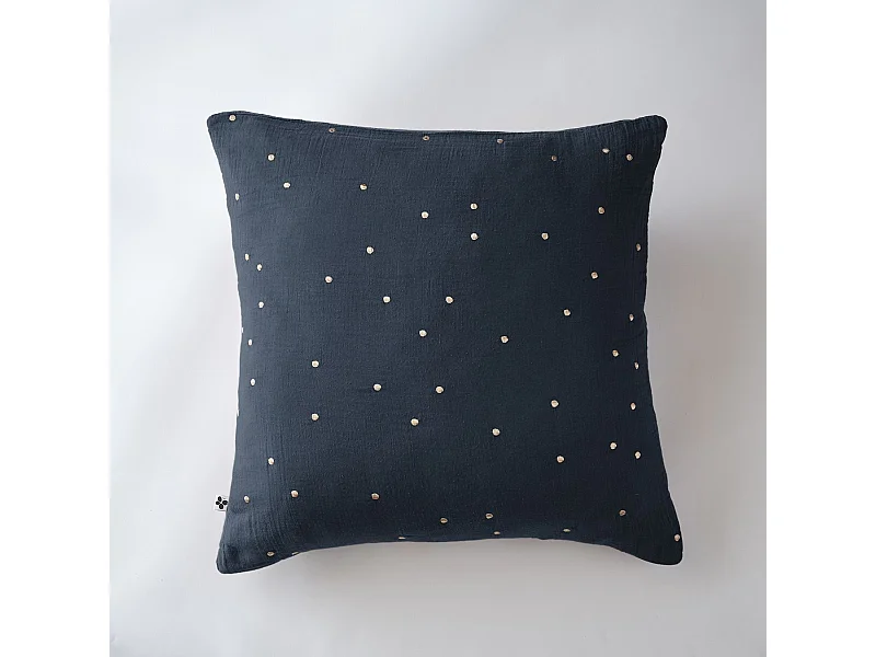 Taie d'oreiller 60 x 60 cm GAÏA CHIC Minuit